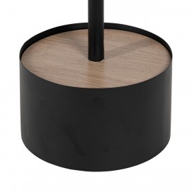 Tavolino da Caffè Nero Naturale Ferro Legno MDF 50 x 50 x 45 cm