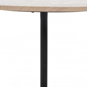 Tavolino da Caffè Nero Naturale Ferro Legno MDF 50 x 50 x 45 cm