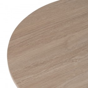 Tavolino da Caffè Nero Naturale Ferro Legno MDF 50 x 50 x 45 cm