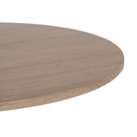 Tavolino da Caffè Nero Naturale Ferro Legno MDF 50 x 50 x 45 cm