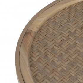Tavolo aggiuntivo Beige Ferro Rattan 55 x 55 x 50 cm