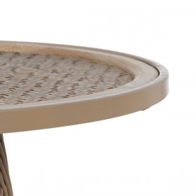 Tavolo aggiuntivo Beige Ferro Rattan 55 x 55 x 50 cm