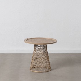Tavolo aggiuntivo Beige Ferro Rattan 55 x 55 x 50 cm