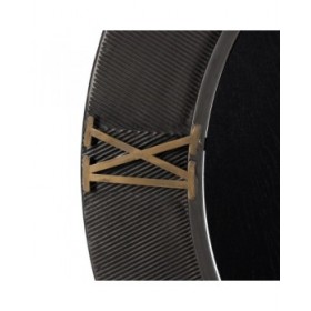 Orologio da Parete Nero Dorato Ferro Legno MDF 80 x 2,5 x 80 cm