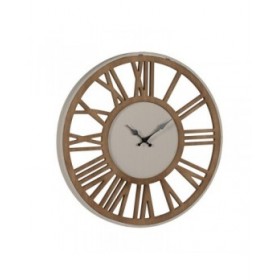 Orologio da Parete Naturale Ferro Legno MDF 57,5 x 4 x 57,5 cm