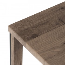 Console Nero Naturale Ferro Legno MDF 110 x 30 x 75 cm