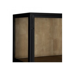 Stand Espositore Nero Naturale 80 x 38 x 180 cm