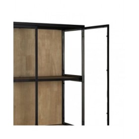 Stand Espositore Nero Naturale 80 x 38 x 180 cm