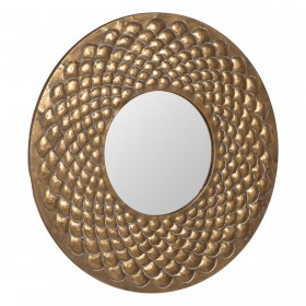 Specchio da parete Dorato Cristallo Ferro 100 x 3 x 100 cm