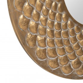 Specchio da parete Dorato Cristallo Ferro 100 x 3 x 100 cm
