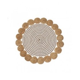 Tappeto NATUR V Bianco Naturale 90 x 90 x 1 cm