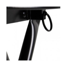 Sgabello Nero Poliuretano PVC Ferro 30 x 30 x 45 cm
