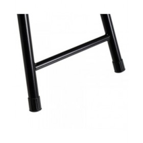 Sgabello Nero Poliuretano PVC Ferro 30 x 30 x 45 cm