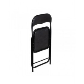 Sgabello Nero Poliuretano PVC Ferro 30 x 30 x 45 cm