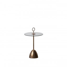 Tavolo aggiuntivo Dorato Cristallo Ferro 40 x 40 x 66 cm