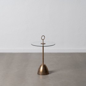 Tavolo aggiuntivo Dorato Cristallo Ferro 40 x 40 x 66 cm