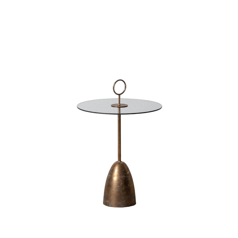 Tavolo aggiuntivo Dorato Cristallo Ferro 50 x 50 x 75,5 cm