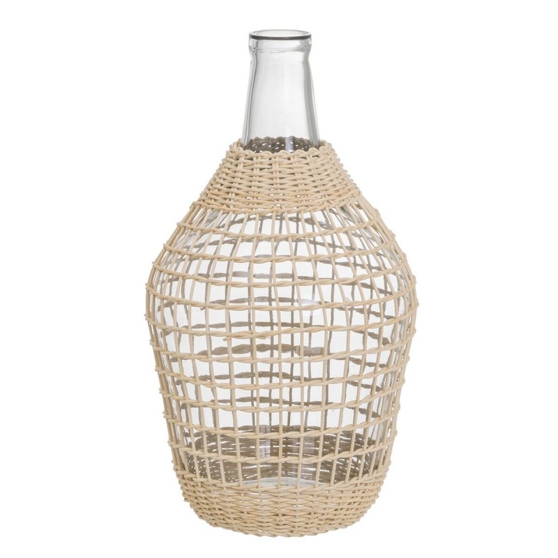 Vaso Naturale Vetro Rattan 23 x 23 x 40 cm