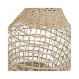 Vaso Naturale Vetro Rattan 23 x 23 x 40 cm