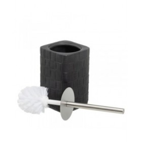 Scopino per il Bagno Nero Ceramica 11 x 11 x 33 cm