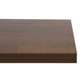 Tavolo Nero Naturale Legno MDF 60 x 60 x 75 cm