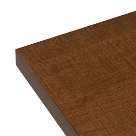 Tavolo Nero Naturale Legno MDF 60 x 60 x 75 cm