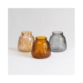 Vaso Grigio Vetro 15 x 15 x 15 cm