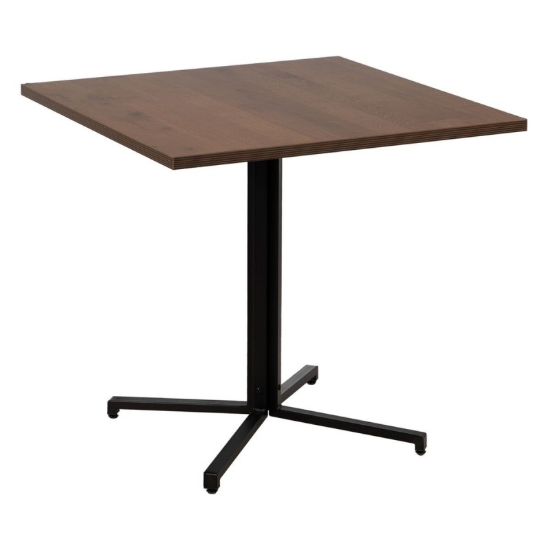 Tavolo Nero Naturale Legno MDF 80 x 80 x 75 cm