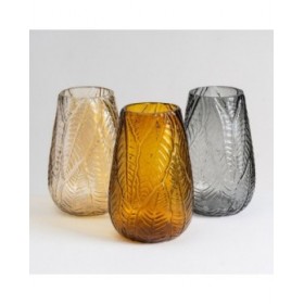 Vaso Ambra Vetro 17 x 17 x 26 cm