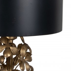 Lampada da Terra Nero Dorato 30 x 30 x 168 cm
