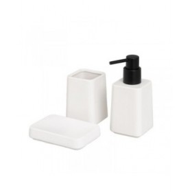 Set da Bagno Bianco Ceramica 20,5 x 7 x 17,5 cm