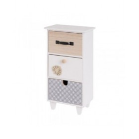 Scatola-Portagioie LEAVES Bianco Grigio Naturale Legno MDF 17 x 11 x 31 cm