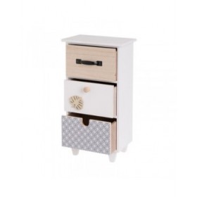 Scatola-Portagioie LEAVES Bianco Grigio Naturale Legno MDF 17 x 11 x 31 cm