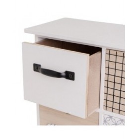 Scatola-Portagioie LEAVES Bianco Grigio Naturale Legno MDF 26 x 11 x 24 cm