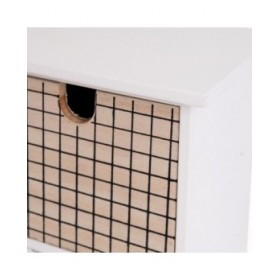 Scatola-Portagioie LEAVES Bianco Grigio Naturale Legno MDF 26 x 11 x 24 cm