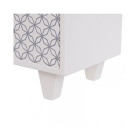Scatola-Portagioie LEAVES Bianco Grigio Naturale Legno MDF 26 x 11 x 24 cm
