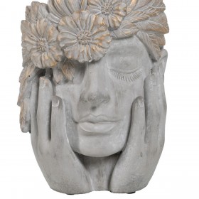 Vaso Grigio Cemento Viso 22 x 17 x 24 cm