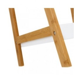 Scaffale da Bagno Bianco Naturale 35 x 34 x 98 cm