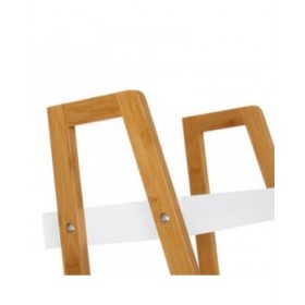 Scaffale da Bagno Bianco Naturale 35 x 34 x 98 cm