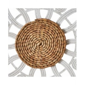 Decorazione da Parete Bianco Naturale 87 x 3,5 x 68 cm