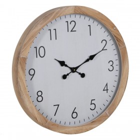 Orologio da Parete Bianco Legno 60 x 60 x 6,5 cm