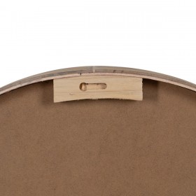 Orologio da Parete Naturale Legno Cristallo 60 x 60 x 6,5 cm