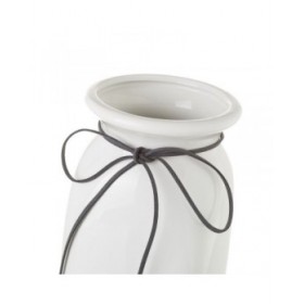 Vaso Bianco Grigio Ceramica 11 x 11 x 30,5 cm