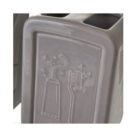 Set da Bagno Grigio Ceramica 27,5 x 7 x 24 cm