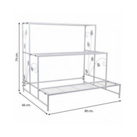 Supporto per Vaso Alexandra House Living Bianco Ferro 66 x 74 x 80 cm