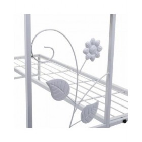 Supporto per Vaso Alexandra House Living Bianco Ferro 66 x 74 x 80 cm