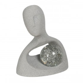 Scultura Grigio Resina 24,8 x 13,7 x 30,2 cm