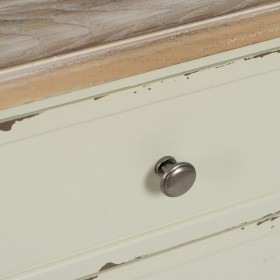 Comodino Beige Naturale Legno di abete DMF 45 x 35 x 65 cm