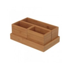 Organizer per trucchi Bambù 28 x 18 x 15 cm
