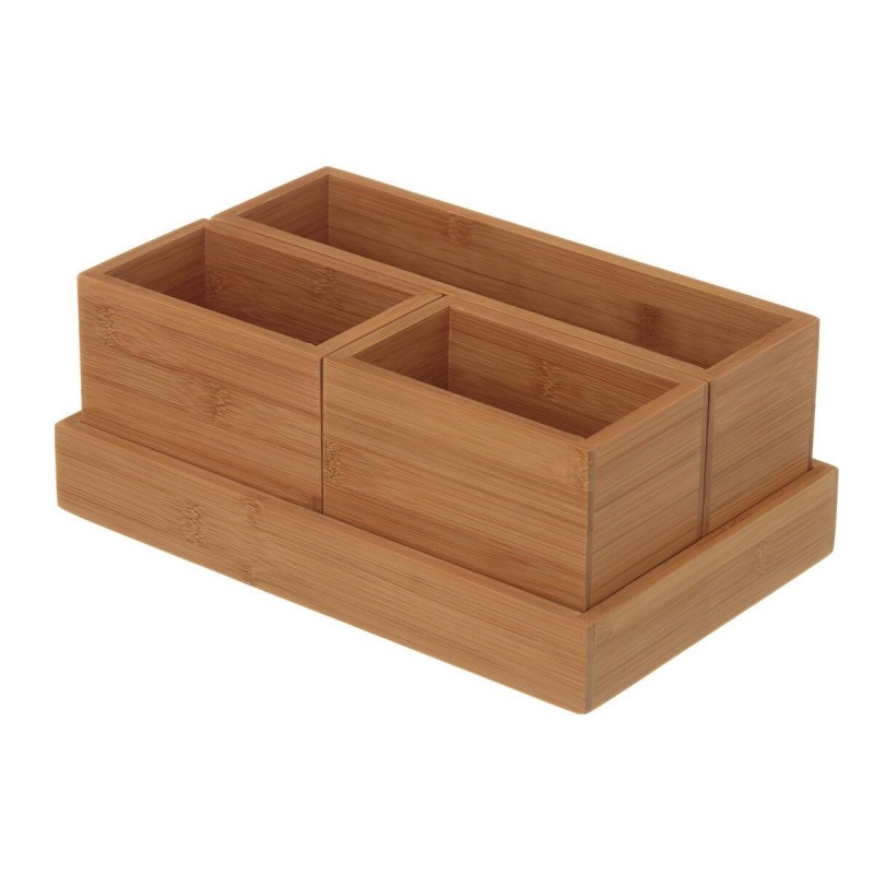 Organizer per trucchi Bambù 28 x 18 x 15 cm